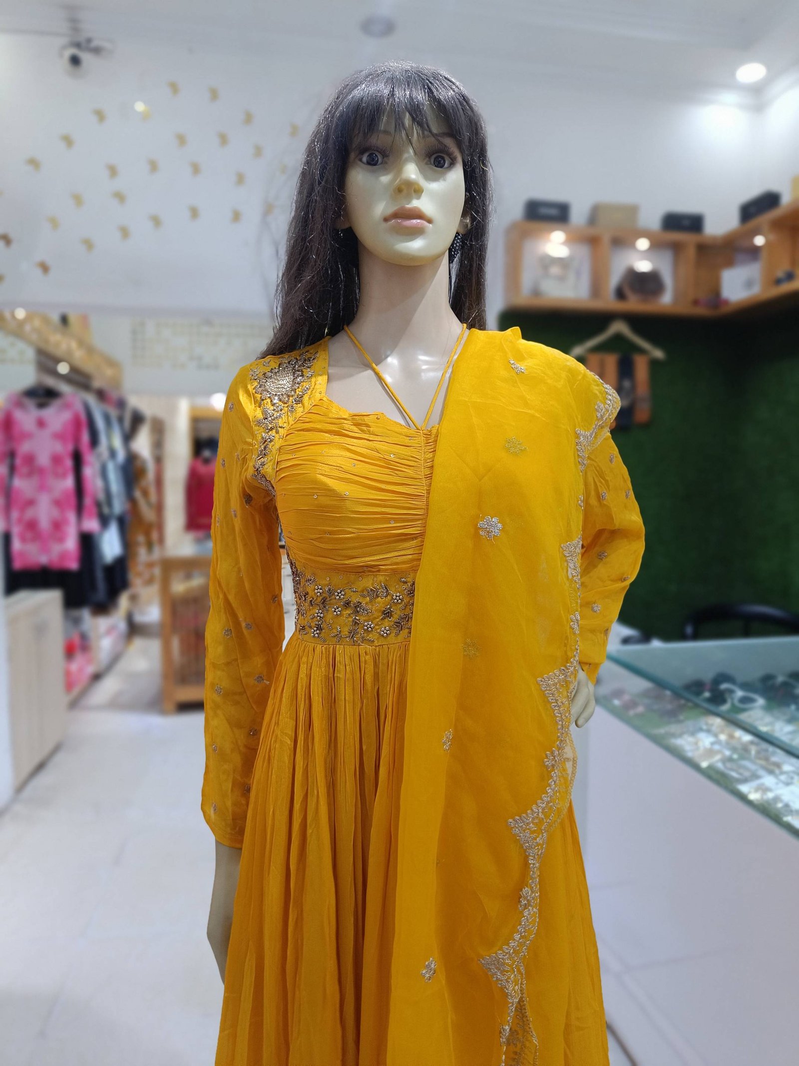 Party wear gowns handwork work 