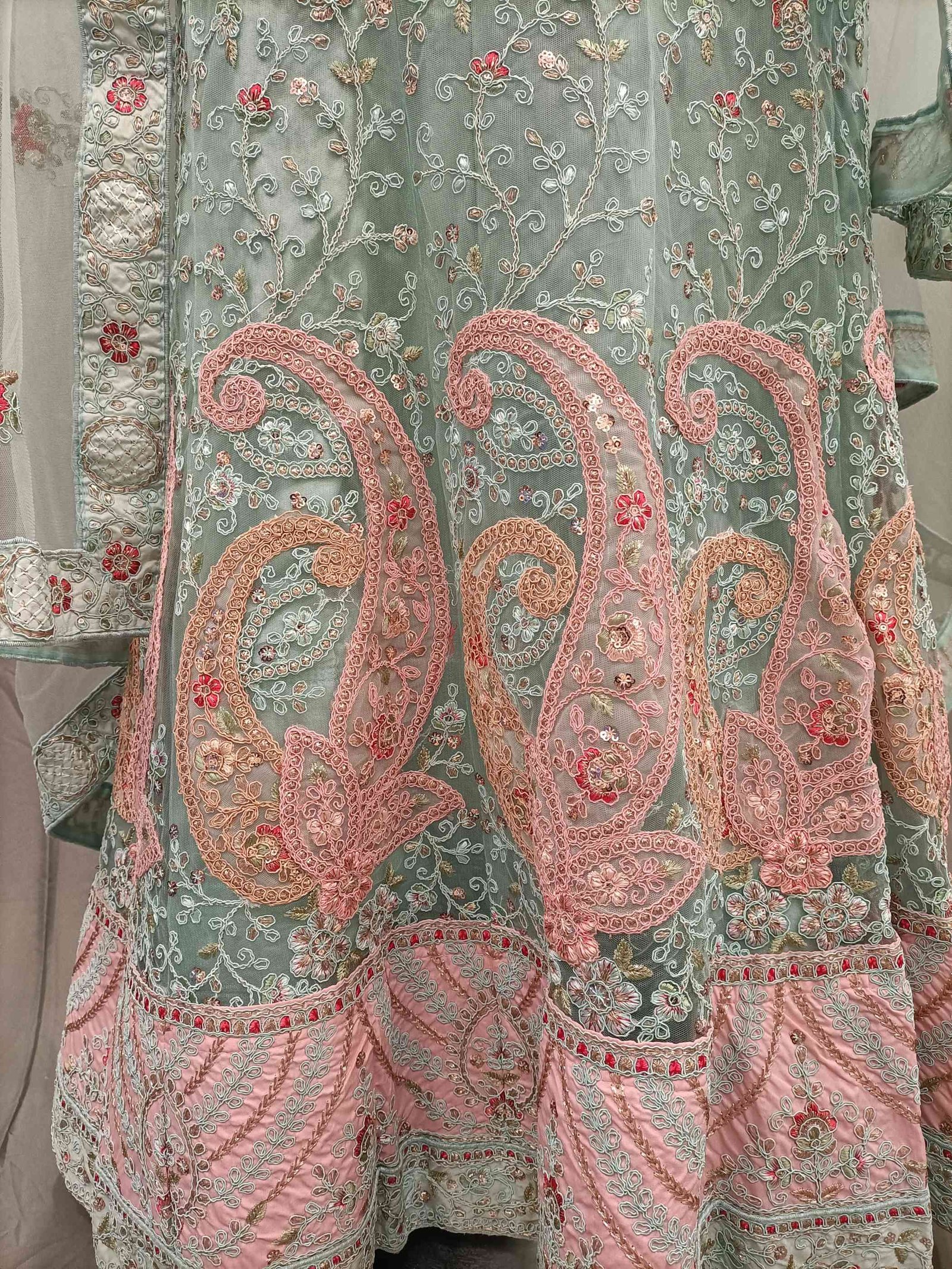 Party wear Lehenga and choli with Multi Sequence work